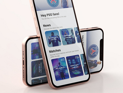 Mbappe PSG App Concept app design app screen football mbappe mockup neymar psg ui uiux ux