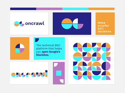 Rebranding Oncrawl app art direction branding design flat graphic identity logo minimal oncrawl saas saas app shapes typography vector