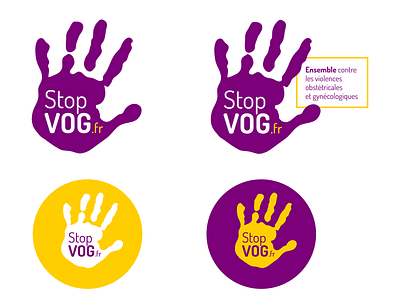 Stop aux violences obstétricales et gynécologiques association branding feminism feminist femme femmes féministe identité identité visuelle jaune logo militant stopvog violences violet