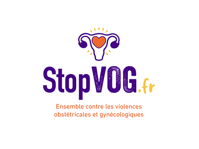 StopVOG.fr branding branding design coeur endométriose femme logo militant militantisme uterus violences