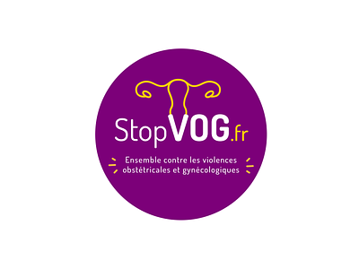 @StopVOGfr branding endometriose feministe femme jaune logo stop uterus violence violet vog