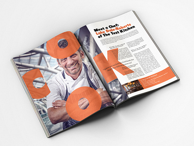 Magazine EU Food chef cook edition editorial eu food indesign mag magazine orange