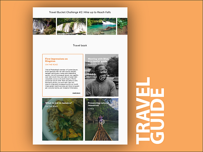 Travel Guide design etourisme grid orange tourisme ui ux web website