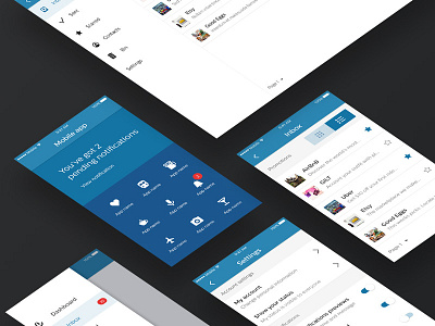 Philips Mobile apps icons inbox listview mobile sidemenu template ui design