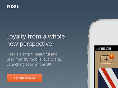 Fidel App - Website Release app button iphone london startup texture ui website