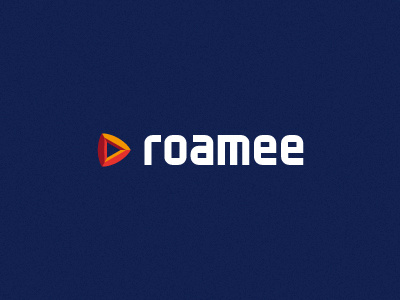 Roamee design games logo minimal network play roamee sharp tiny tv
