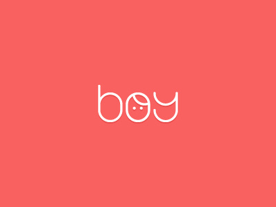 Boy branding clean design logo negative space typography