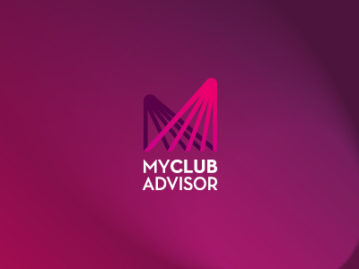 My Club Advisor branding club identity logo negative space rays