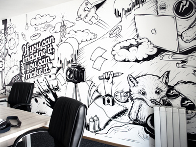 Appricot Office Wall appricot illustration office photo wall