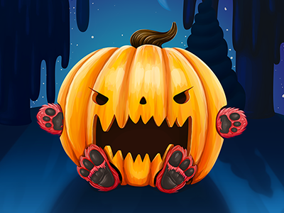 A very spooky Halloween appidemia illustration illustrations character halloween holiday night pumpkin stars
