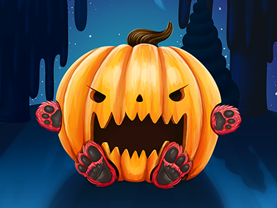 A very spooky Halloween appidemia character halloween holiday illustration illustrations night pumpkin stars