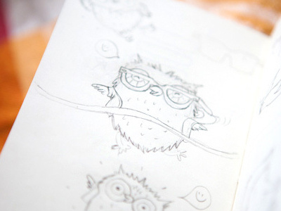 Owls sketch birds character comic funny illustration owl sketch