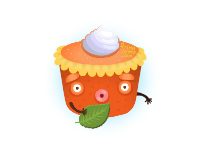 Pumpkin pie animation character