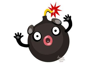 bomb character illustration