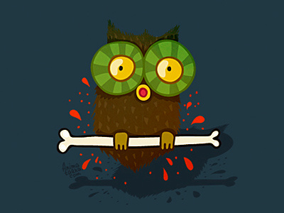 Owl character illustration