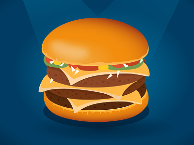 Triple Cheeseburger Animation for McDonald's animation cheeseburger cucumber frame illustration mcdonalds