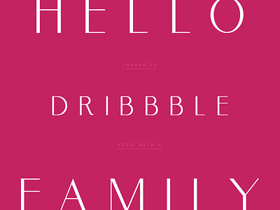 Hello Dribbble! dribbble first shot hello dribbble typography