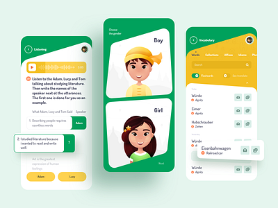 English Learning App Design Ios app app design branding clean design education english icon icons illustration illustrator ios learning lessons logo sketch tasks ui ux