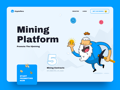 Cryptoffers Concept Design advertiser analytics bitcoin blue clean concept crypto cryptocurrency design finance money offers trading ui ux web web site