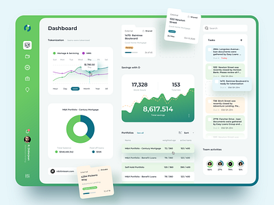 Finance Dashboard Concept UI clean dashboard dashboard design finance mortgage real estate savings ui ux