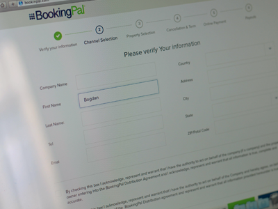 Booking Pal application application form booking bookingpal clean design flat flatdesign form proposal step steps webdesign