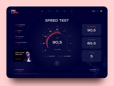 Speed Test Website Concept concept design internet speed sketch speed test speedometer tester ui ux vpn webdesign website