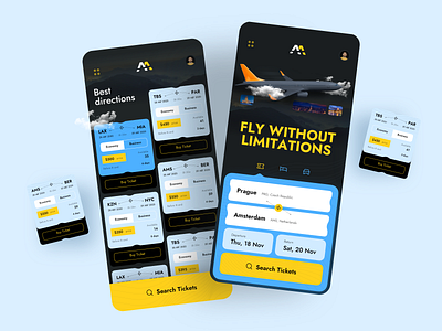 Flight Tickets Booking App app avia booking design flight ios mobile app sketch tickets travel traveling trip ui ux