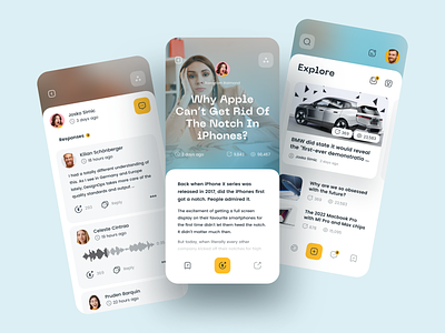 News App Mobile Concept app articles clean design feed ios journalism mobile app news newsletter sketch story ui ux
