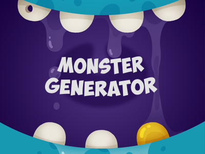 Monster Generator alien create monster design generator interface monster monster generator monsters robot ui ux webdesign
