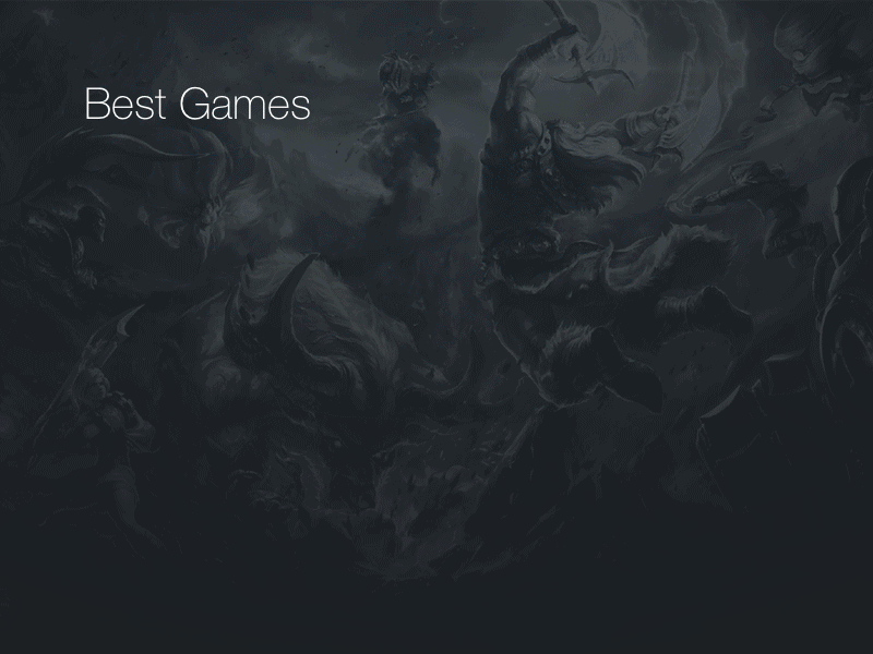 Choose the best game for you! dark theme design ecommerce flat game game ecommerce games gif gif game steam ux