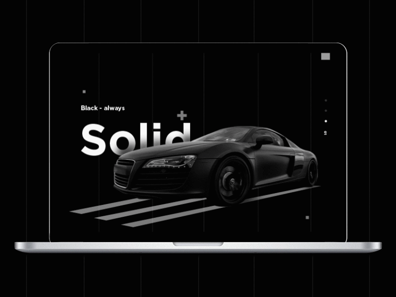 Web Design Concept - Black Cars animation black black cars car cars concept landing motion page landing