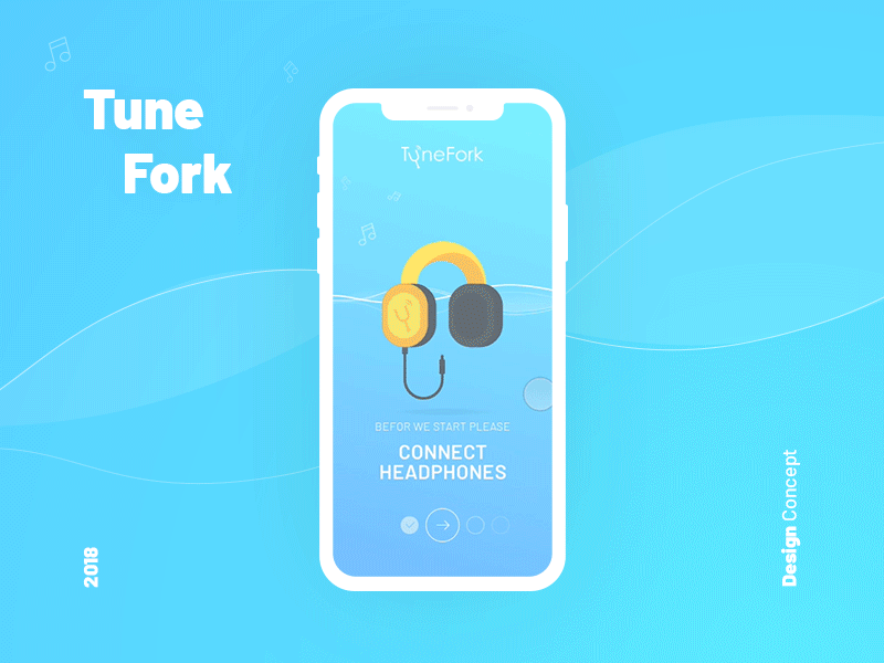 Ios App Design animation app app design blue clean design design gif gif animated headphones illustration ios ios design iphone10 sketch ui ux
