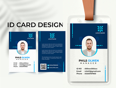 Professional ID Card Template Design brand ident branding busines card card design corporate brochure corporate business corporate id card design graphic design id card motion graphics poster