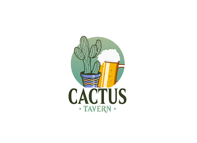 Cactus Tavern - InktoberSorel day 7 cactus cactustavern cactustavern design icon identity illustration illustrator inktober inktober2019 inktobersorel logo tavern vector