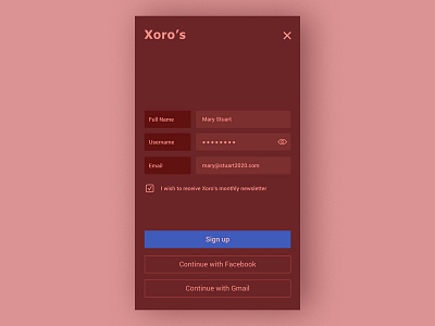 DAILYUI #001 / sign up screen app design ui ui design ux