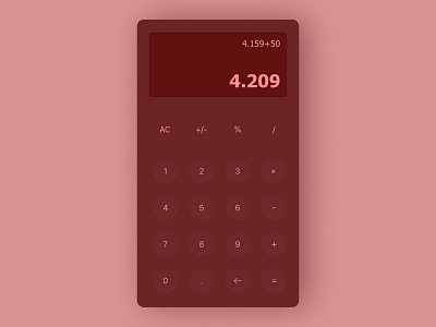 DAILYUI #004 / calculator