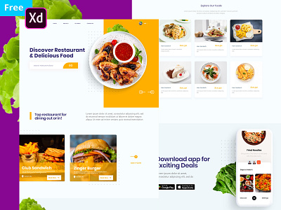 Food landing page FREE