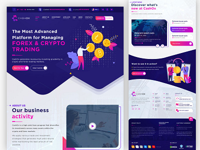 Cryptocurrency Landing Page adobe xd creative currency design development illustration logo mobile responsive ui design ux design website design