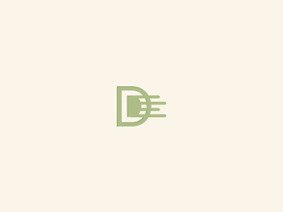 D is for DUO flat icon letter lettermark logo logomark startup