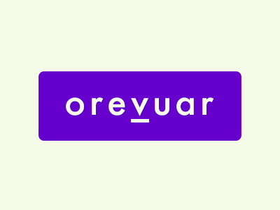 OREVUAR branding concept flat futura identity line logotype minimal typography