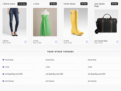 UI Design for a fashion startup