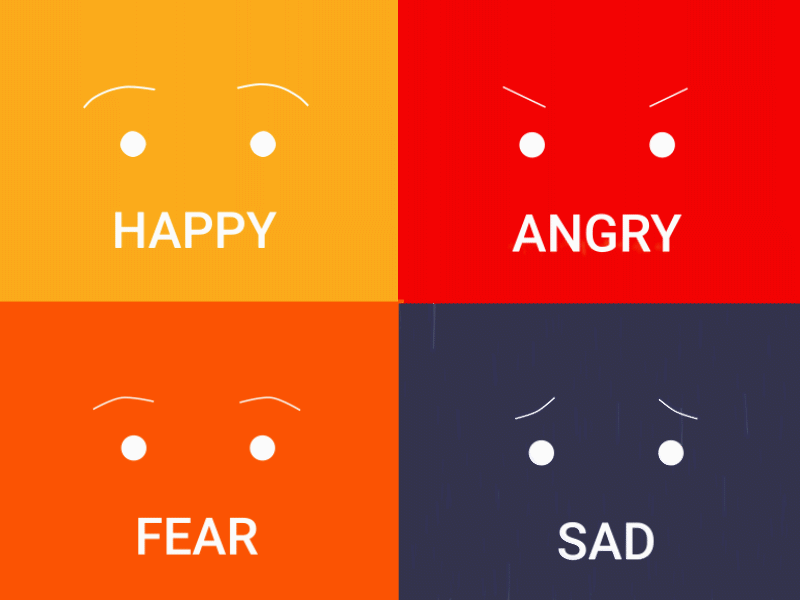 Emotions aftereffect animation art color design digital emotions illustration motion graphic