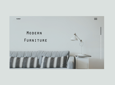 furniture landing page color design minimalism ui web