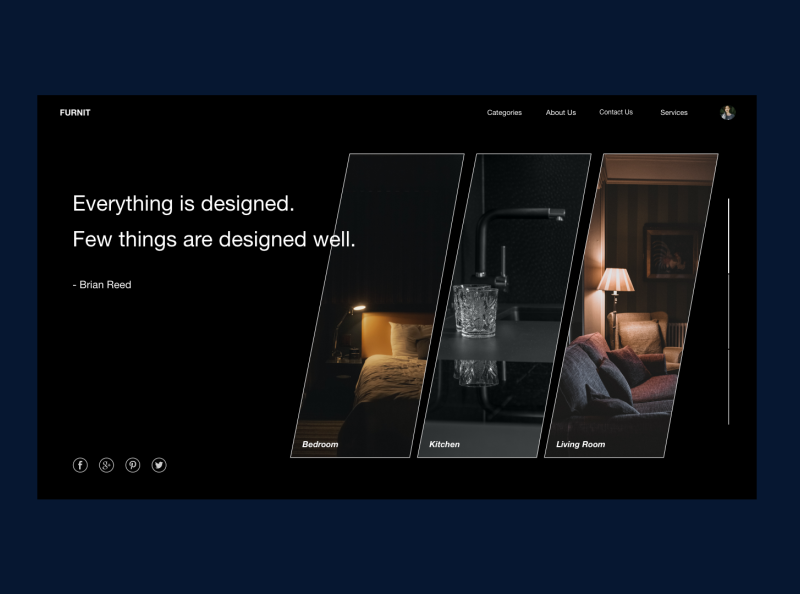 Furniture landing page by linn_yan_naing on Dribbble