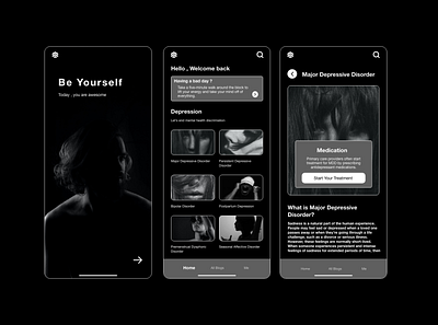 Be yourself mobile app app color design ui