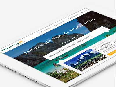 Trailfinders UX Concept interface design ipad travel user experience ux web design