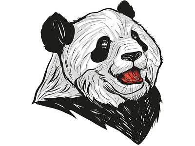 The Big Panda Tees Design animal animal illustration design face head illustration logo panda vector wildlife