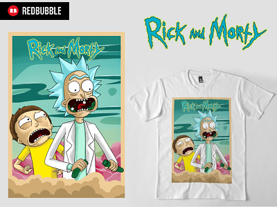 Rick accidentally ate Mr Pickle adult swim design fashion illustration rick and morty rickandmorty tshirtdesign