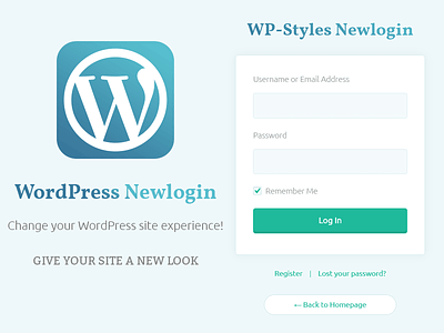 Newlogin Wordpress Dashboard Login Theme Dribbble app design flat form login minimal plugin register response sign in sign up typography ui ux web webdesign website wordpress