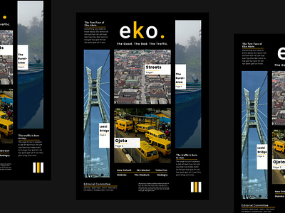 eko. branding cover graphic design magazine poster typography